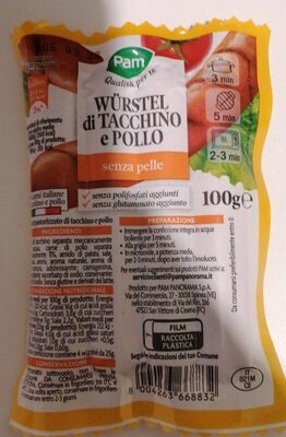 Wurstel di tacchino e pollo