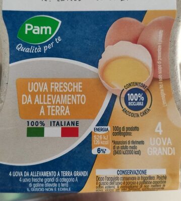 Uova fresche da allevamento a terra grandi