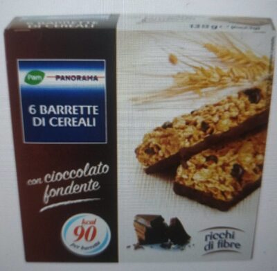 Barrette di cereali con cioccolato fondente