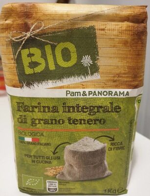 Farina integrale di grano tenero front packaging