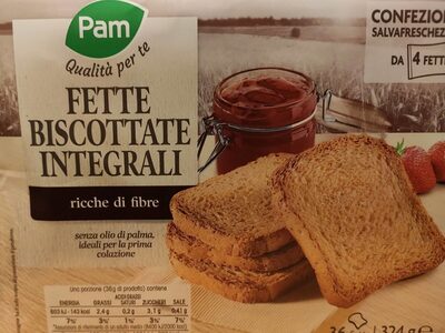 Fette biscottate integrali front packaging