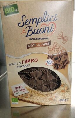 Farfalle di farro integrali front packaging