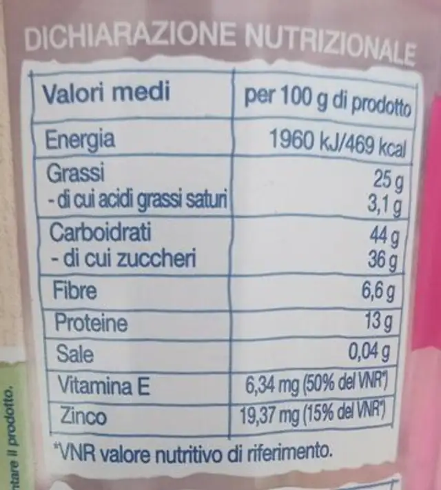 Semplici e Buoni - bellezza nutrition facts table