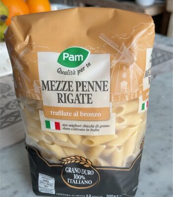 Mezze penne rigate trafulate al bronzo front packaging