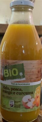 Succo mela, pesca, mangi e curcuma