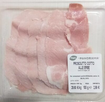 Prosciutto Cotto alle erbe front packaging