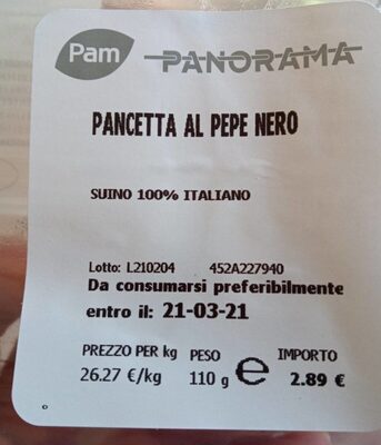 Pancetta al pepe nero