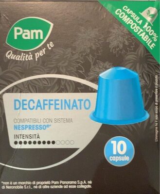 Capsule caffé decaffeinato front packaging