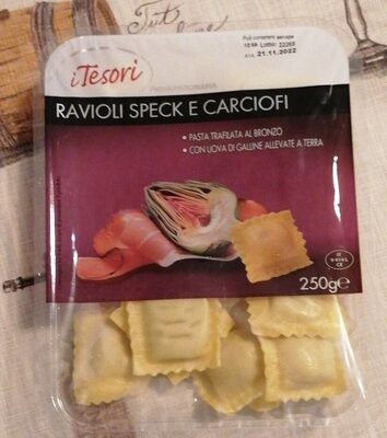 Ravioli speck e carciofi