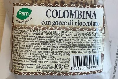 Colombina con gocce di cioccolato