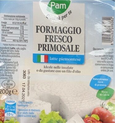 Formaggio fresco primosale