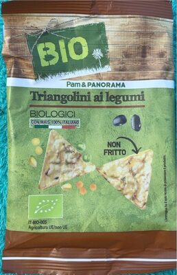 Triangolini ai Legumi front packaging