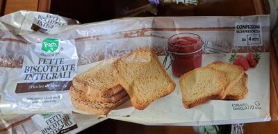 Fette biscottate integrali front packaging