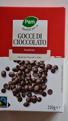 Gocce di cioccolato fondente front packaging