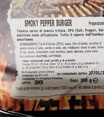 Smoky pepper burger
