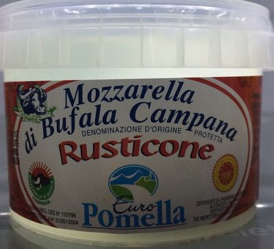 Pomella Rusticone Semi Soft Cheese Mozzarella Buffalo Balls front packaging