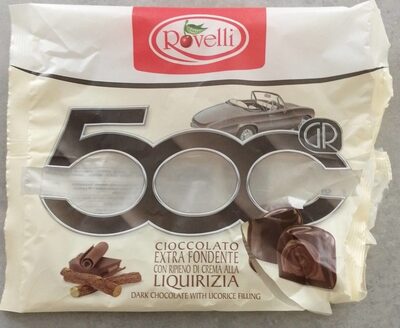 cioccolato extra fondente con ripieno di liquirizia