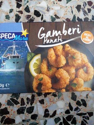 Gamberi panati front packaging