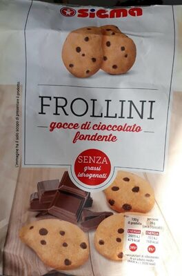 Frollini con gocce di cioccolato fondente