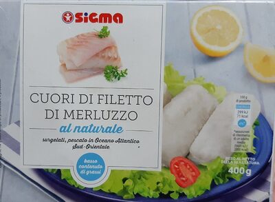 Cuori si filetto di merluzzo front packaging