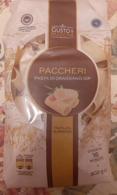 Paccheri pasta di Gragnano igp front packaging