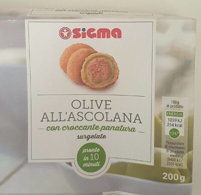 Olive all'ascolana front packaging