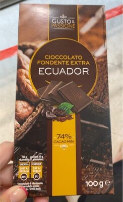 Cioccolato fondente extra Ecuador 74%