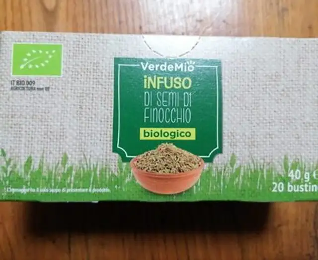 Infuso di semi di finocchio front packaging
