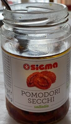 Pomodori secchi front packaging
