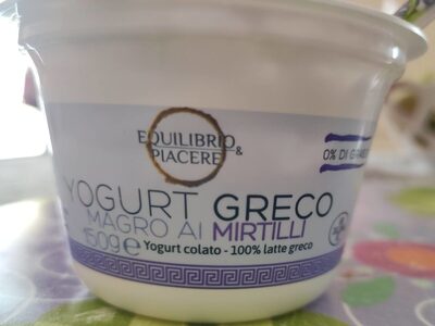 Yogurt greco magro ai mirtilli