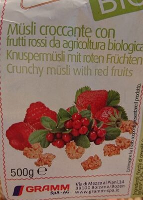 Knuspermüsli mit roten Früchten