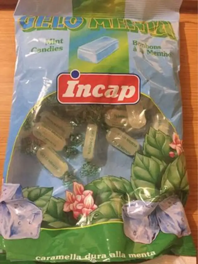 Caramelle Alla Menta Incap GR250 front packaging