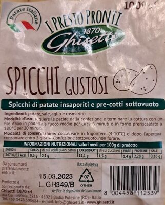 Spicchi gustosi front packaging