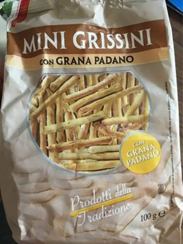 Mini grissini front packaging