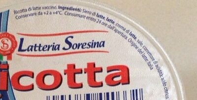 Ricotta ingredients label