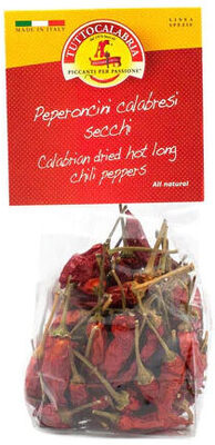 Tutto Calabria - Dried Hot Long Chili Peppers w/ Stems, 20g (0.7oz)