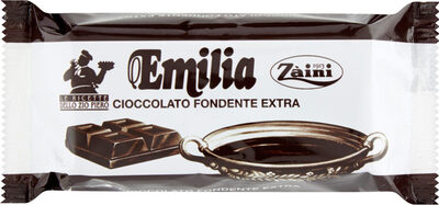 Emilia cioccolato fondente extra zaini front packaging