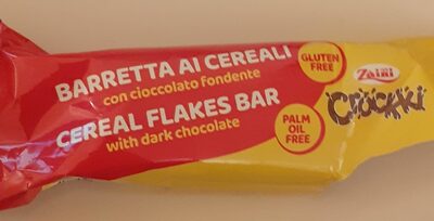 Baretta ai cereali con cioccolato fondente front packaging