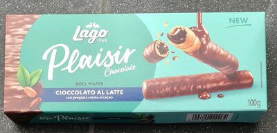 Cannoli di wafer ricoperti con cioccolato al latte ripieni 2yrs prod