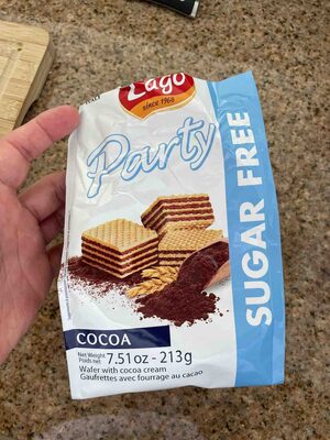 Party Sugar Free Cocoa Wafer With Cocoa Cream