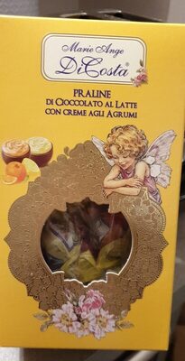 Praline di cioccolato al latte con creme agli agrumi