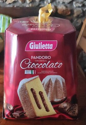 Pandoro con crema al cioccolato