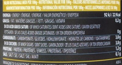 Pomodoro s. Marzano nutrition facts table