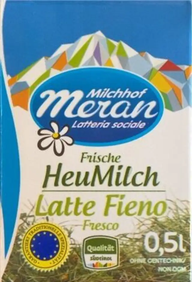 Frische Heumilch front packaging