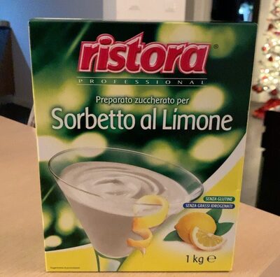 Preparato zuccherato per sorbetto al limone front packaging