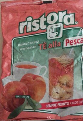 Preparato solubile per bevanda di tè alla pesca