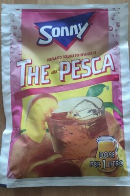 Preparato solubile per bevanda di the alla pesca