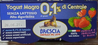 Yogurt magro senza lattosio alta digeribilità front packaging