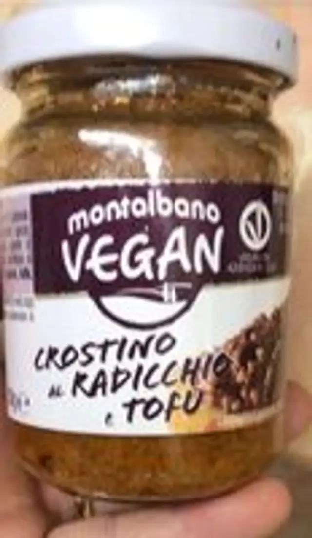 Crostino al radicchio e tofu