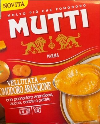 vellutata con pomodoro arancione front packaging